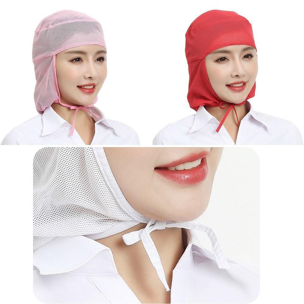 Breathable Mesh Mesh Work Cap Elastic Back Food Service Cap Comfortable Chef Work Hat Bakery Work