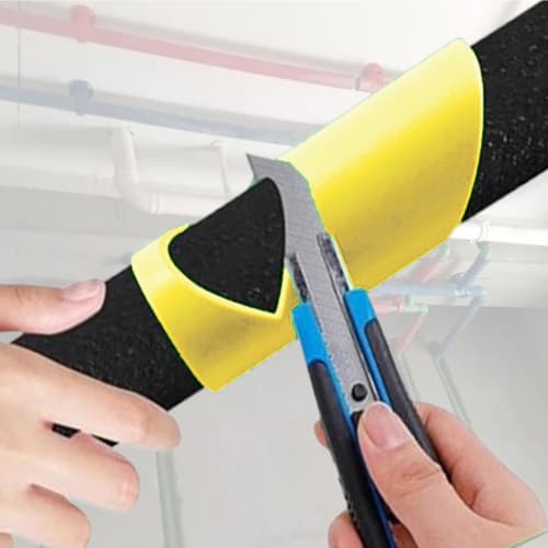 3-Piece Foam Pipe Cutter Tool, Model Insulation Cutting Tool, Pipe Lagging Miter Tool Assistant Lightweight Slicing Tool Foam Pipe Cutter Tool for Cop