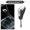 VekAuto Automatic Gear Shift Knob for BMW 3 Series E46 1998-2006, Durable Plastic and Faux Leather, Black and White, Gearbox Stick Shift Lever Knob.
