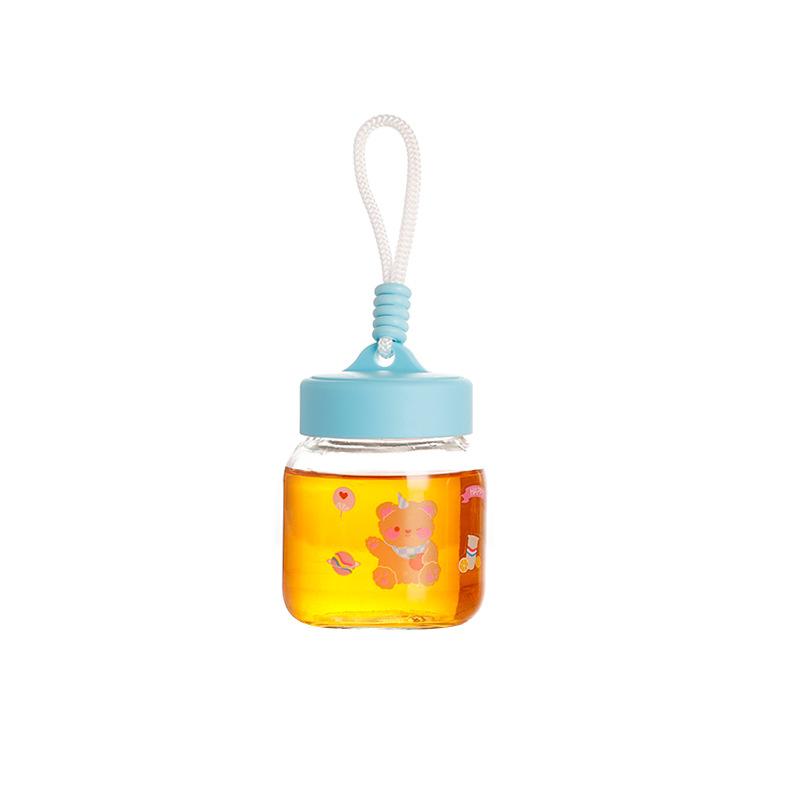 Новый стакан для воды с веревкой и пухлый стакан 300 мл, милый стакан из стекла с наклейкой, портативный стакан для питья на открытом воздухе с высоким внешним видом