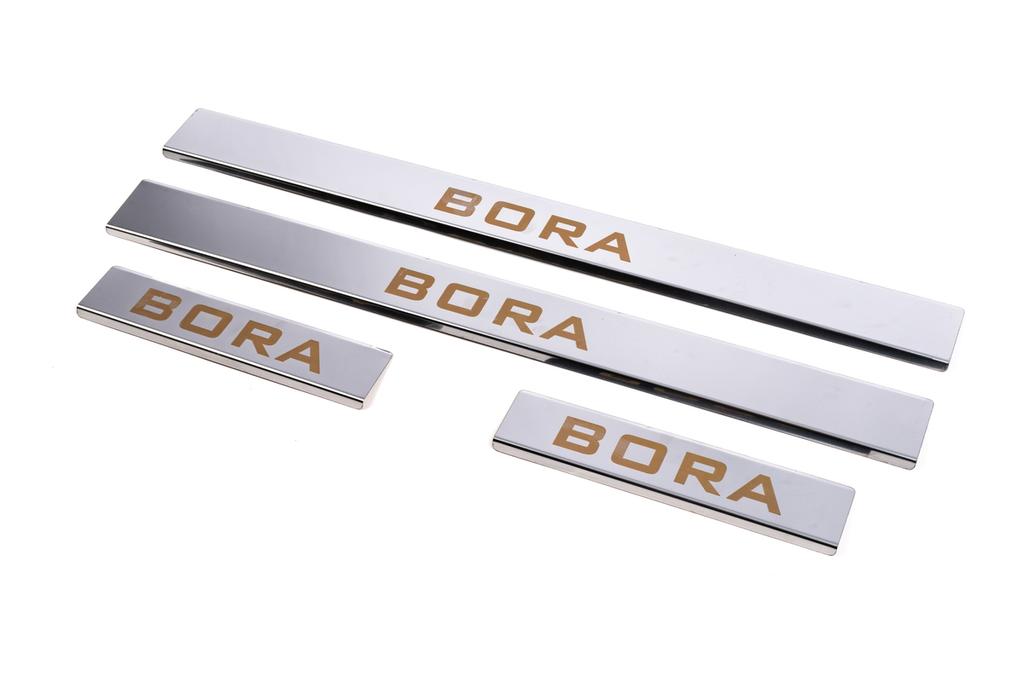 Door Sills Carmos (4 Pcs, Stainless Steel) for Volkswagen Bora 1998-2004