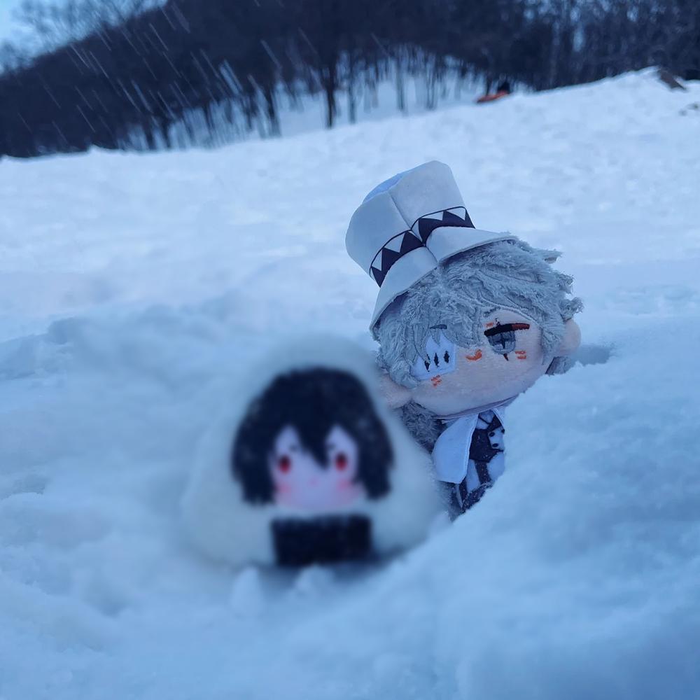 Anime Dazai Osamu Plush Sigma plush Doll Nikolai Gogol soft Pendant Keychain Ookura Teruko plushies Cute Anime Toys Gifts 12cm