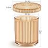 1Pack Glass Qtip Holder Dispenser Set Bathroom Organizer for Cotton Swabs Pads Clear Jars Makeup Storage Bathroom Accessories