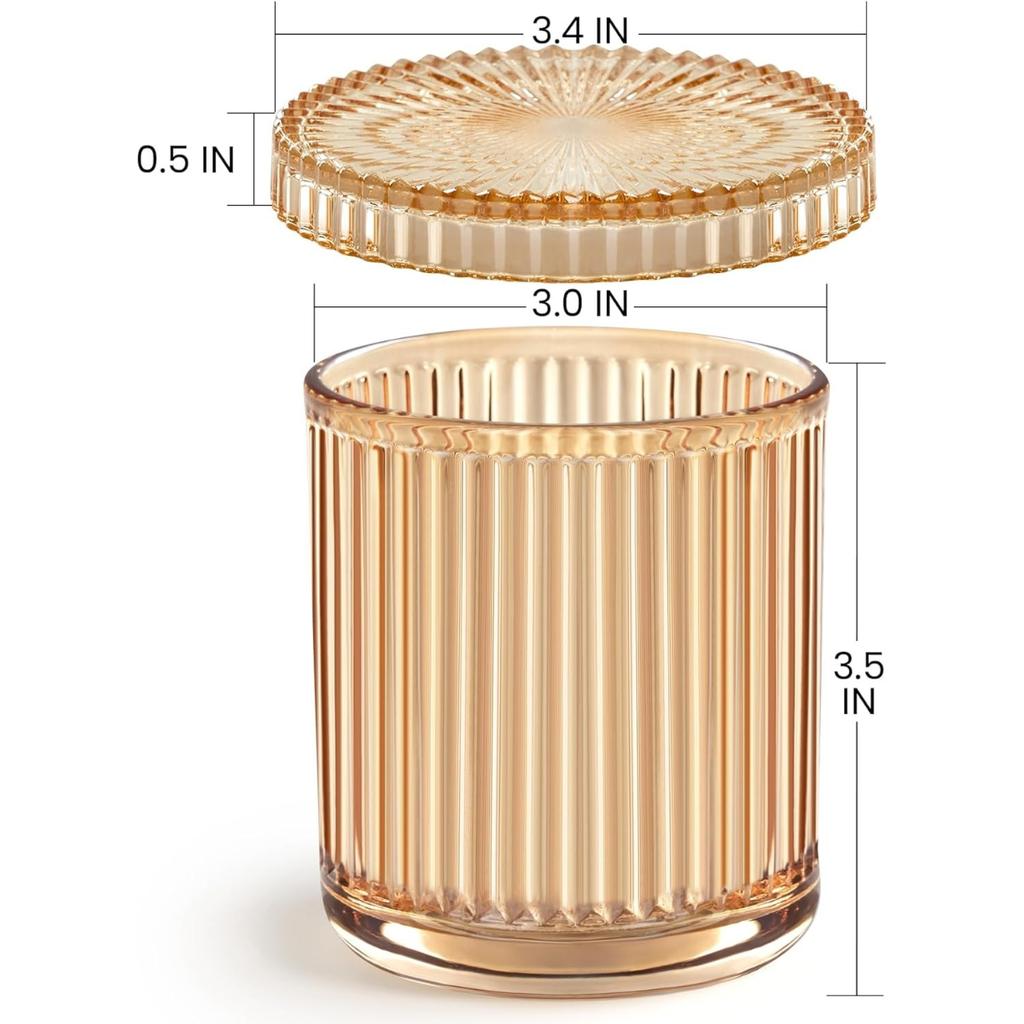1Pack Glass Qtip Holder Dispenser Set Bathroom Organizer for Cotton Swabs Pads Clear Jars Makeup Storage Bathroom Accessories