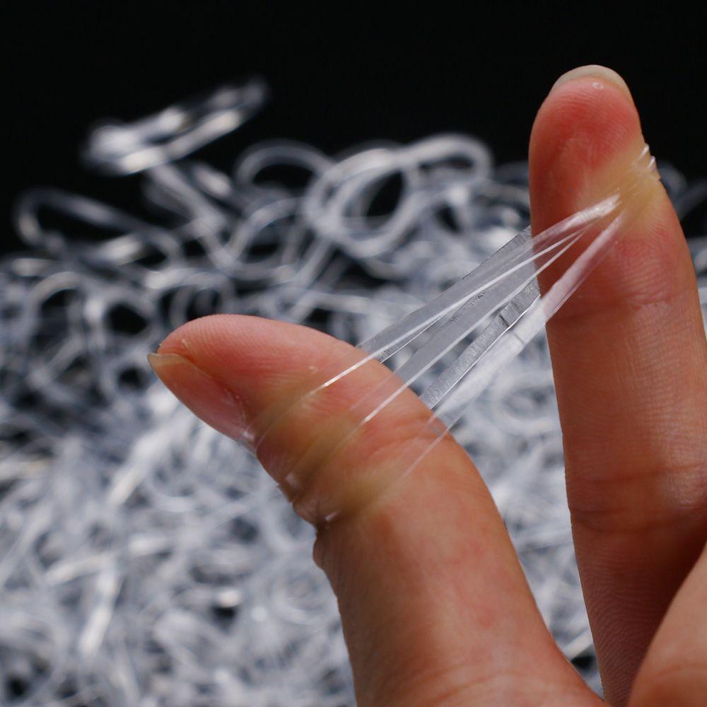 Прозрачный женский инструмент для укладки волос, держатель для хвостика, 500 шт., резинки для волос, веревки