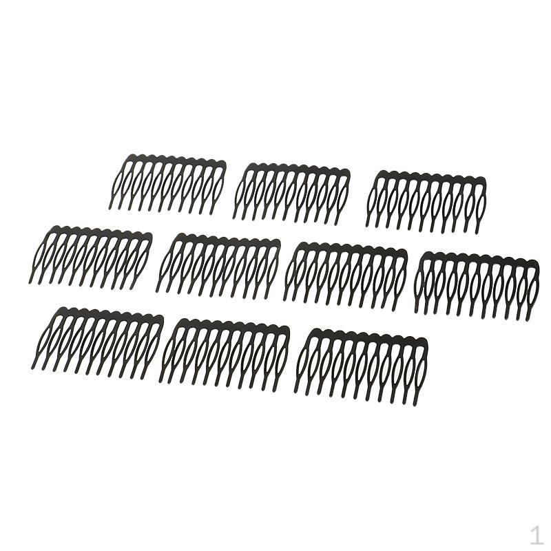 10 Pieces Black Wig Combs Hair Pins Clips DIY for
