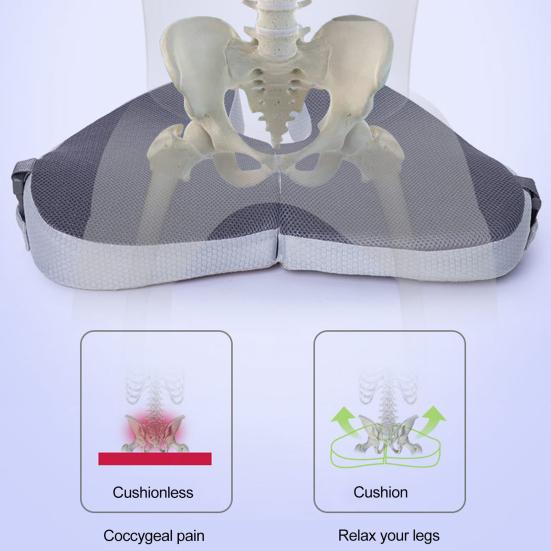 Эргономичная подушка для ягодиц, подушка для сиденья при геморрое, поддержка копчика, коррекция осанки, поддержка с эффектом памяти
