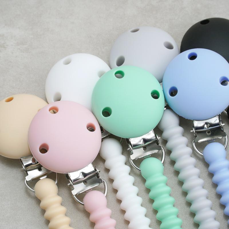 Baby Pacifier Clip Dummy Soother Holder Pacifier Chain Silicone Child Nipple Clips Baby Teething Toy Chewing Gift