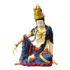Chinese Water Moon Self-contained Goddess of Mercy Ornament Resin Buddha Statue Sculpture Zen Inspired Home Decor