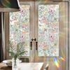 Yousheng Floral Rainbow Static Sticker Window Privacy Film UV Protection Glass Sticker Non-Adhesive Window Cling for Home Bedroom Living Room Decor