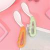 JiaWei Baby Utensils Spoons, 2pcs Bendable Baby Feeding Spoons Silicone Training Spoons Set gJE