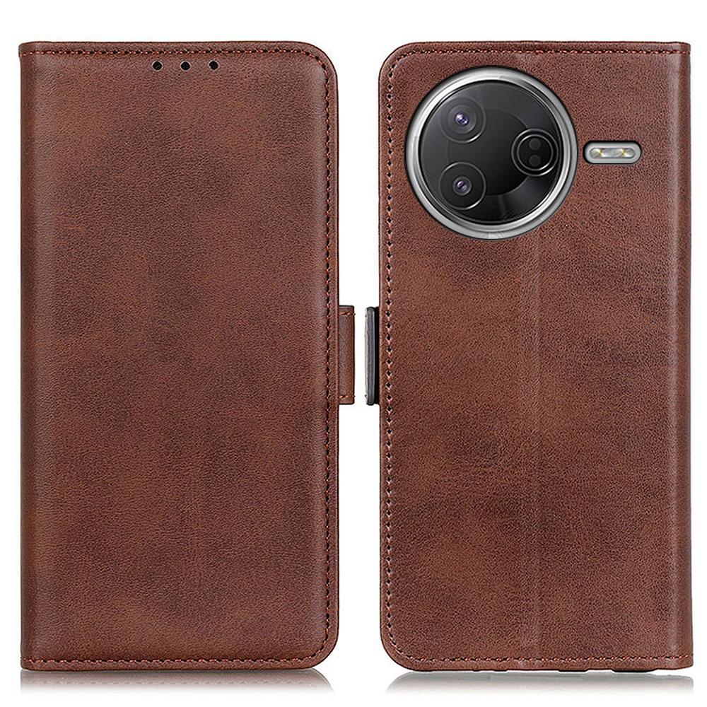 Чехол из искусственной кожи для Xiaomi Poco F7 Pro 5G/F7 Ultra 5G/Redmi K80 Pro 5G/K80 5G с подставкой, текстура коровьей кожи, чехол для телефона