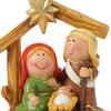 Фигурка Рождественского вертепа Статуэтка Святого семейства Подарок Ручная работа Фигурки Иисуса Марии Иосифа Украшение для