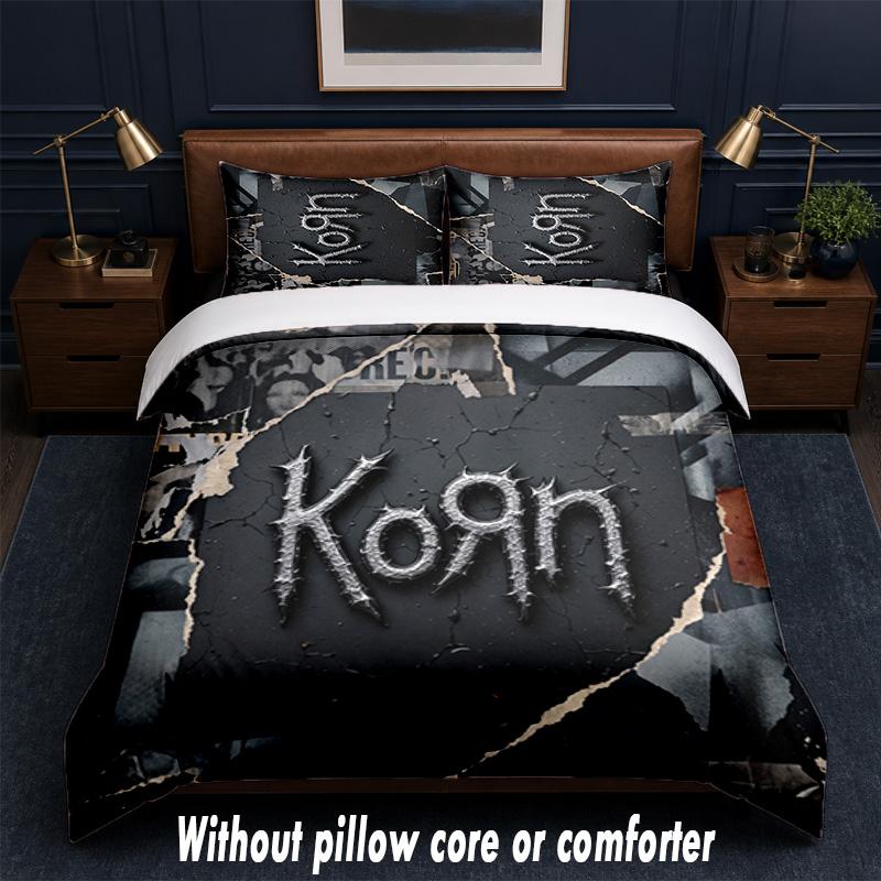Korn Design Bed Bedding Set 1 Duvet Cover + 2 Pillowcases Soft Breathable Household Bed Linens