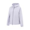 Comfortable Casual Minimalist Solid Color Sports Hooded Zip Windbreaker Women Outerwear Sea-Salt-Purple AFDVE68-8