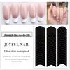 French Tip Nail Art Stickers - Crescent & V-Shaped Black Gel