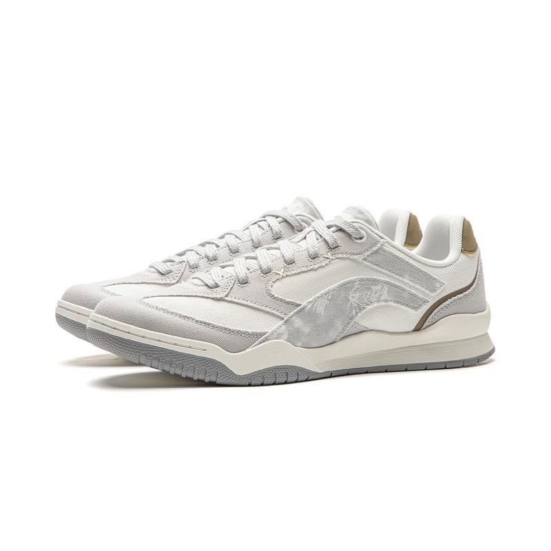Li Ning Moon White Ретро Летние Дышащие Легкие Амортизирующие Классические Модные Спортивный Образ Жизни Низкие Скейт-Кеды Мужские кроссовки AGCW049-1