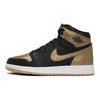 Кроссовки Air 1 Retro High OG GS Black Gold для детей, металлик-золотой парус FD1437-071