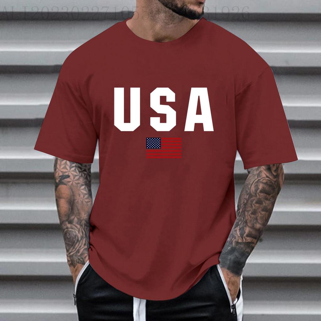 European and American men's trend simple style 3D digital printing short-sleeved T blood, can be sent on behalf of one piece