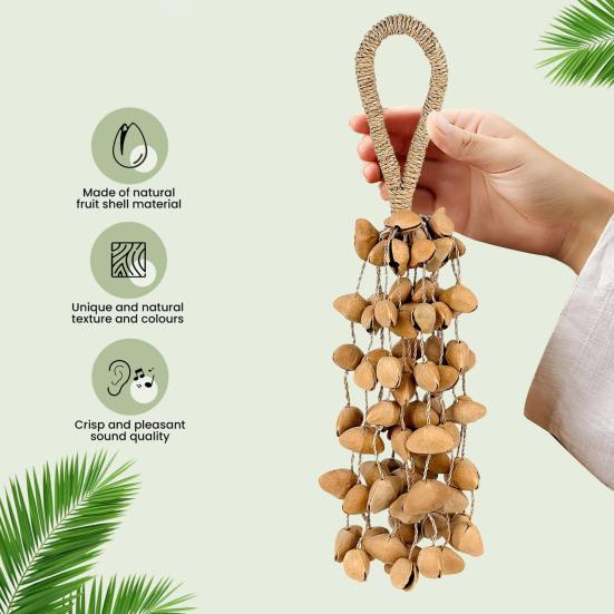 Браслет-погремушка из семян качо, браслет на ногу, африканский шейкер, браслет из скорлупы ореха, натуральные ударные музыкальные инструменты