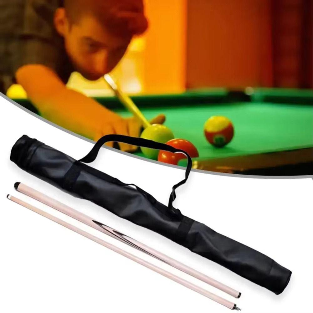 Collapsible Pool Cue Bag Faux Leather Billiard Carrying Case Portable Billiard Cue Bag  Cue Stick