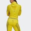 Adidas Stella McCartney Tpa Ls C.r. Stripe Print Logo Zip Hoodie Jacket Women Outerwear Yellow HG6860
