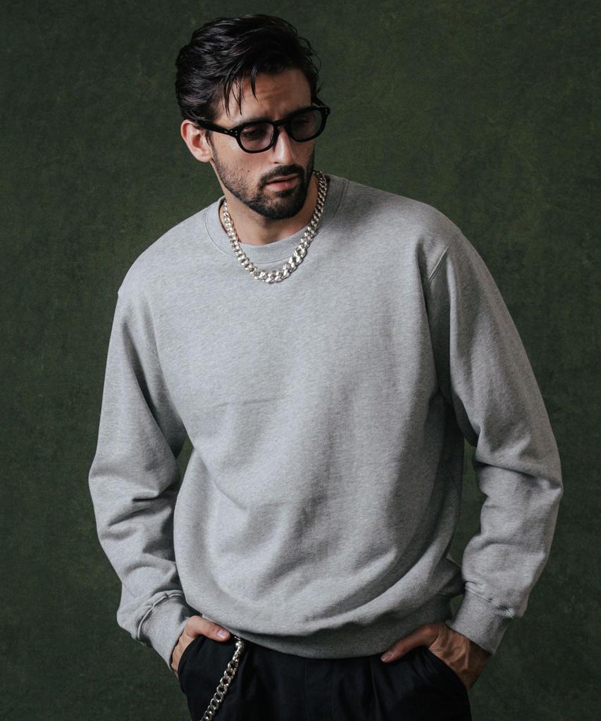 Свитшот с круглым вырезом Fashion Gray L Size GRAY [Climy] Мужской (США=М)