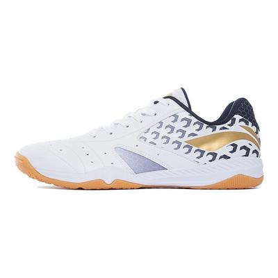 Кроссовки Li Ning Fabric Synthetic Leather с амортизацией, нескользящие, износостойкие, дышащие, низкие, унисекс, кроссовки, белые, черные APPS001-1