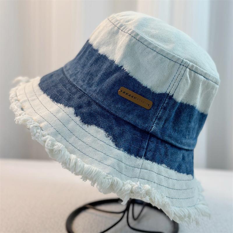 Женская весенне-летняя коллекция, большая шляпа-ведро с козырьком от солнца и солнцезащитным кремом, градиентная ковбойская шляпа-рыбак