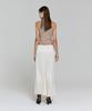 Lady Volume Strap Silk Skirt_Cream