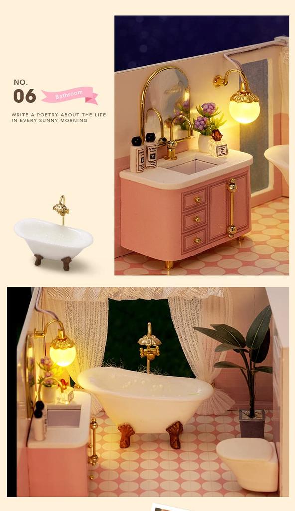 Кукольный домик Набор для самостоятельной сборки Миниатюрный ШЕПОТ УТРА (t-ФРИК)