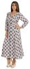 Bimba Printed Maxi Dress For Women Front Button Placket Ethnic Dress Casual Rayon