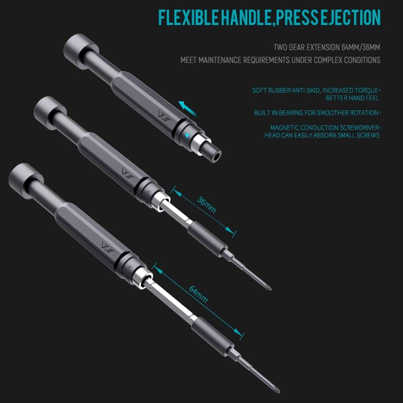 Набор отверток XIAOMI Youpin JIMI FM3 100 в 1 S2, прецизионный магнитный сменный универсальный пинцет, набор отверток