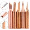 5 Pcs/Lot Set 900M-T Copper Soldering Tip -free Solder Iron Welding Tips