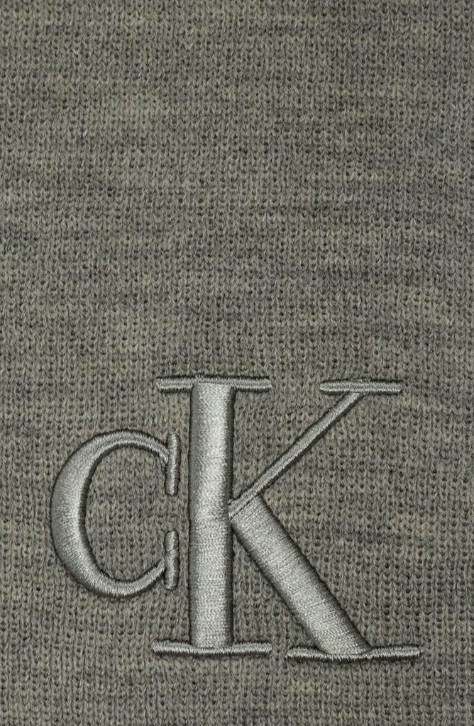 Calvin Klein Knitted Scarf Medium Gray One Size Uni, Heather,