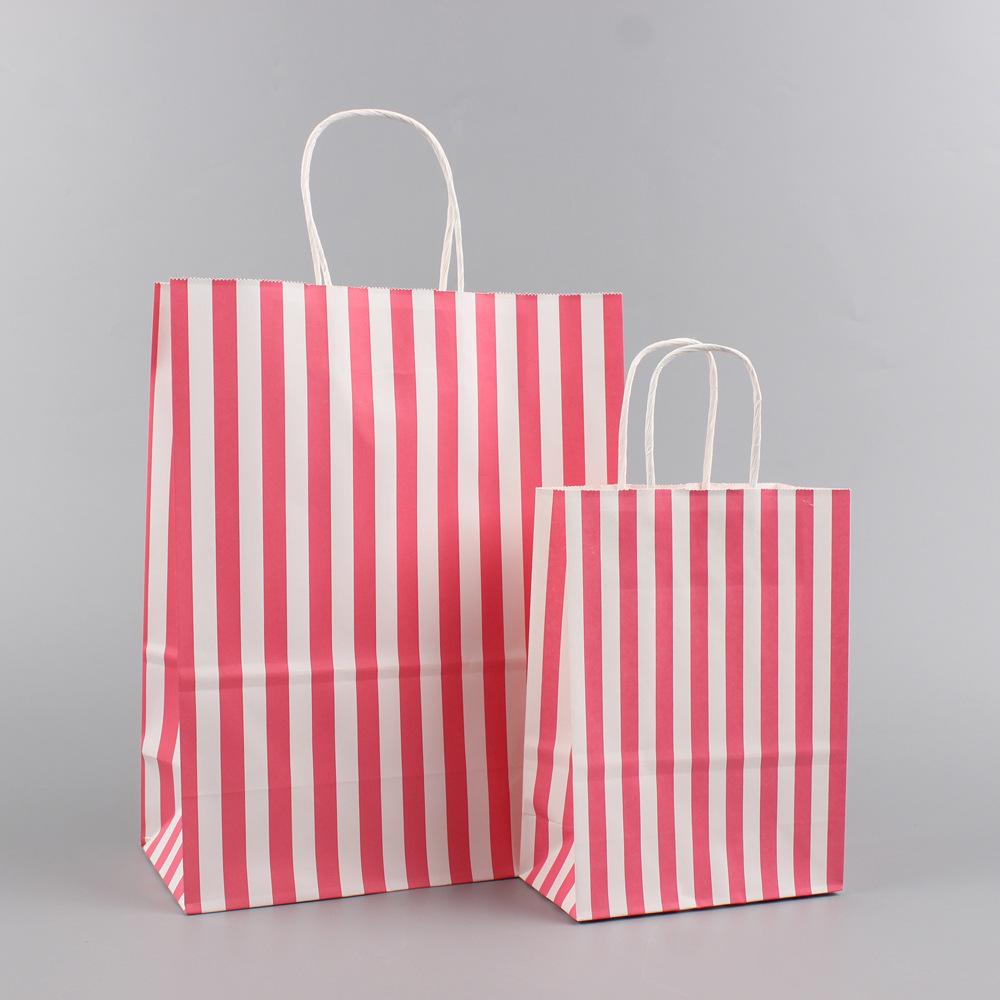 Большой подарочный пакет на Рождество в горошек - Портативный крафт-бумажный