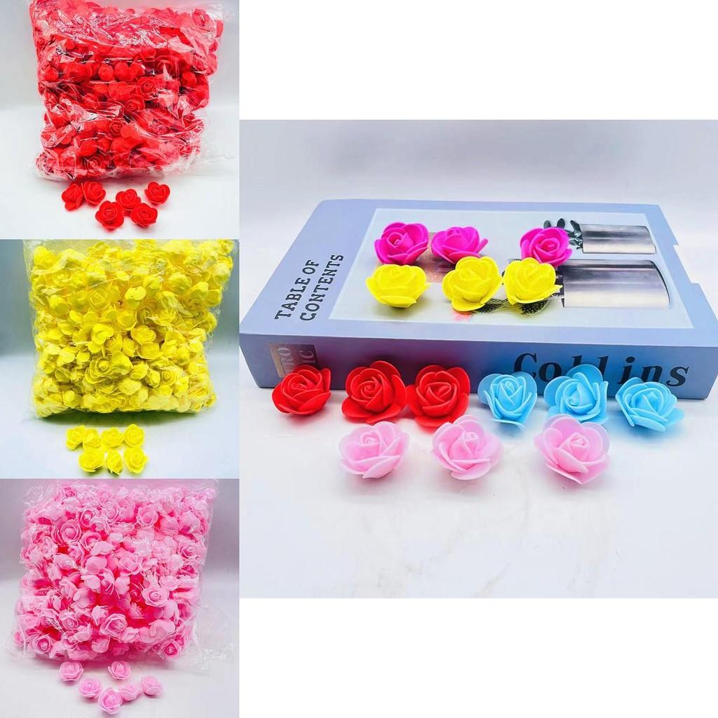Декорация из пенной розы ручной работы, изготовленная методом литья под давлением, ярких цветов, для мероприятий и фотографии