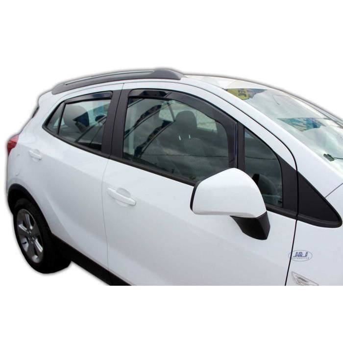 Déflecteurs d'air - J&amp;J AUTOMOTIVE - Opel Mokka - Fumé - Acrylique renforcé - Installation facile