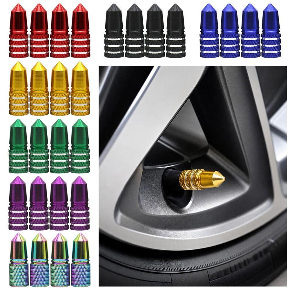 4pcs Aluminum Anodized Tire Valve Caps  for Car SUV Truck