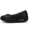 Air Cushion Shoes Women Leather Flats Non-slip Nurse Shoes Comfortable