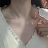 Женское ожерелье с кисточками в форме капли воды и цепочкой с круглыми бусинами - Стильное, Простое, Блестящий циркон