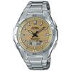 Мужские часы Casio Wave Ceptor WVA-M640D-9AJF, Желтый и Серебристый, Золотой Циферблат