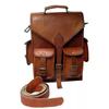Leather Goat Men S Bag Backpack Rucksack Vintage Laptop Messenger Brown