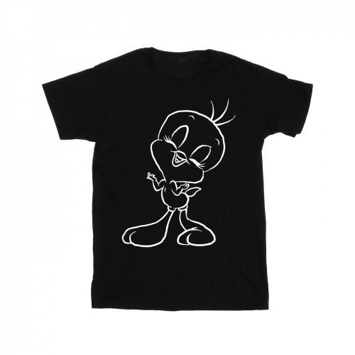 Looney Tunes Mens Tweety Pie Outline T-Shirt