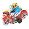 Wind Up Motorcycle Toy Iron Retro Collectible Three Wheeled Motorcycle Clockwork Vintage Toy for Desktop Decorations