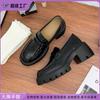 2025 Spring Festival New Platform Loafers for Women, High-end Wear, Small Height Increase, Uniform Small Leather Shoes for Women