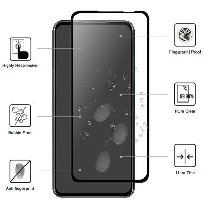 Для Asus Zenfone 10 5G Защитное стекло для экрана телефона с полным клеевым слоем, HD прозрачное, с черной рамкой, стекло AGC