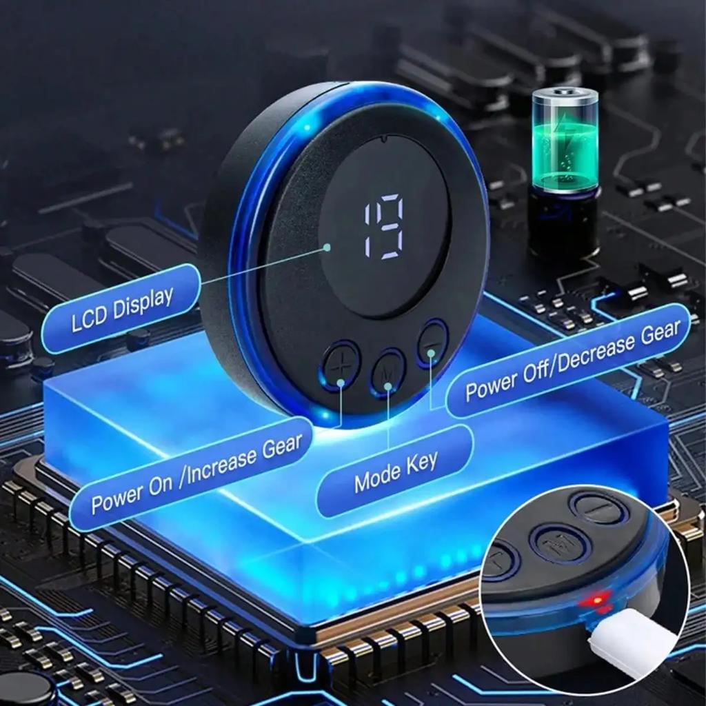 5-в-1 Беспроводной мышечный стимулятор с USB-зарядкой, 19 скоростей для тренировки всего тела, живота, бедер, миофасциальный массажер