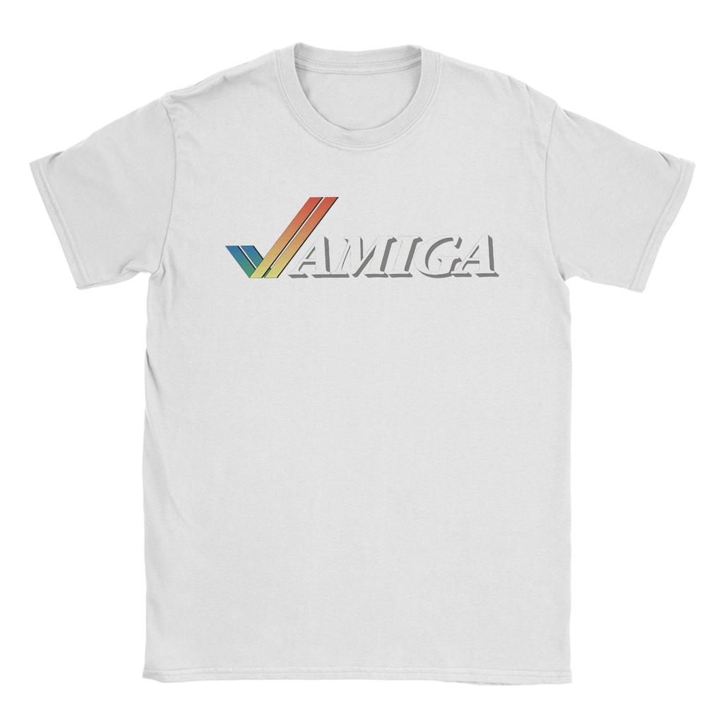 Унисекс футболки Commodore Amiga Логотип Повседневная хлопковая футболка с коротким рукавом Круглый вырез Топы С графическим принтом