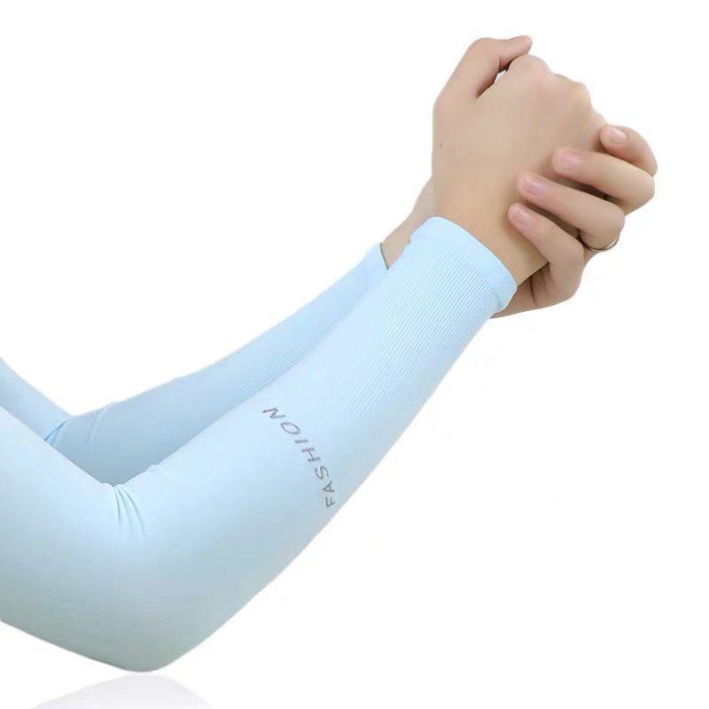 Unisex Ice Silk UV Protection Arm Sleeves for Summer Sports & Cycling